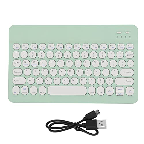 Estink Kabellose Tastatur,Gaming-Tastatur,Slim Silent Computer Keyboard,BT 3.0-Technologie, Unterstützt Mobiltelefone, Tablets und Laptops mit BT-Funktion(Grün) von Estink