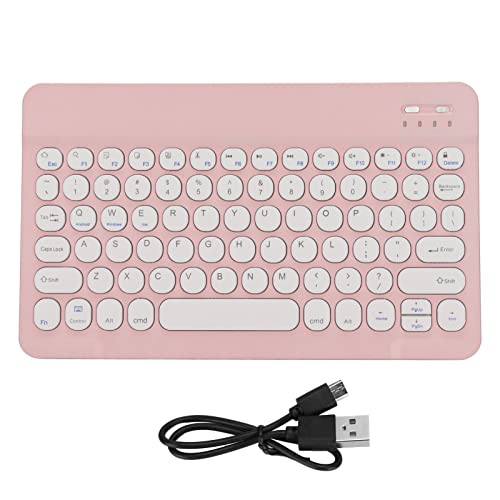 Estink Kabellose Tastatur,Gaming-Tastatur,Slim Silent Computer Keyboard,BT 3.0-Technologie, Unterstützt Mobiltelefone, Tablets und Laptops mit BT-Funktion(Rosa) von Estink