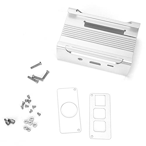 Estink Raspberry Pi 3. Generation Aluminiumlegierungsgehäuse, Langlebige CNC-Verarbeitung Raspberry Pi 2B und Rpb + Metallschutzgehäuse, Perfekte Unterstützung für die Gpio-Linie(Silber) von Estink