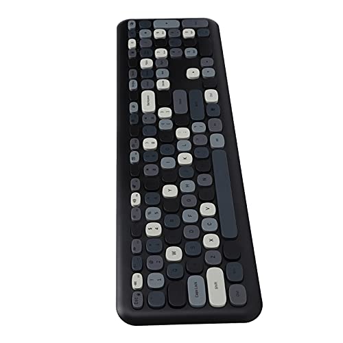 Estink Tastatur-Maus-Set, 2,4 G Wireless 110 Tasten Tastatur-Maus Flexibles Tippen, 10 M Fern 1 Mbit/s Hochgeschwindigkeits-Computer(Ferris Hand 666 Black and Gray Mixed Color) von Estink