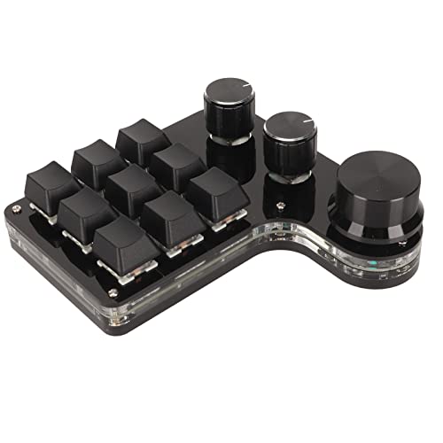 Estink -Tastatur mit 9 Tasten, Tragbare -Einhand-mechanische Gaming-Tastatur, Programmierbar, mit RGB-Leuchten, Dreheinstellung, Blauer Schalter, Geeignet für Büro, Gaming, von Estink