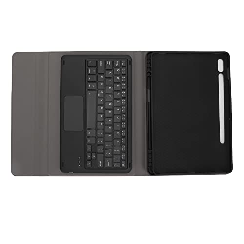 Estink Tastaturhülle für Tab S7, Touchpad-Computerzubehör mit PU-Lederhülle, Ausgestattet mit einem Stiftschlitz, Unterstützt System(Schwarz) von Estink