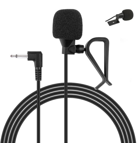 Externes 3,5-mm-Mikrofon, Automikrofon, Plug-and-Play, Genaue Datenübertragung mit U-Clip für Langstreckenübertragung, Geeignet für die Meisten Autoradios von Estink