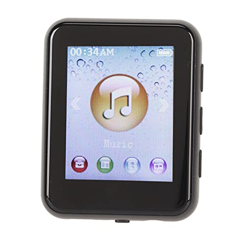 MP3-Bluetooth-Player, 1,8-Zoll-Touchscreen-MP3-Player, High-Fidelity-Musikplayer mit Verlustfreier Klangqualität, Unterstützung für FM-Radio und E-Book, Einfach zu Tragen (Schwarz) von Estink