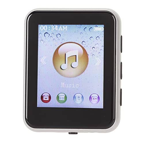 MP3-Bluetooth-Player, 1,8-Zoll-Touchscreen-MP3-Player, High-Fidelity-Musikplayer mit Verlustfreier Klangqualität, Unterstützung für FM-Radio und E-Book, Einfach zu Tragen (Silber) von Estink