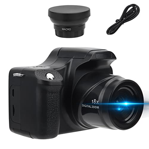 Tragbare Digitalkamera, 3,0-Zoll-Spiegelreflexkamera mit LCD-Bildschirm, 18-facher Zoom, Unterstützung von 24 Millionen Pixel, Geeignet für Familienfeiern, Reisen im Freien, Geschenke für (Schwarz1) Tragbare Digitalkamera, 3,0-Zoll-Spiegelreflexkamera mit LCD-Bildschirm, 18-facher Zoom, Unterstützung von 24 Millionen Pixel, Geeignet für Familienfeiern, Reisen im Freien, Geschenke für (Schwarz1) von Estink
