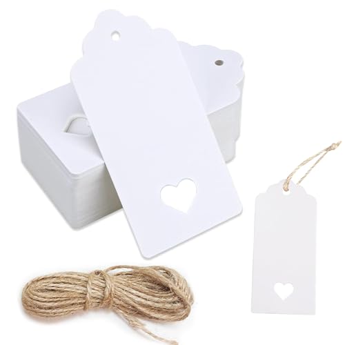 Geschenkanhänger Kraftpapier Weiß Etiketten Anhänger Geschenk Papieranhänger zum Beschriften Weiss für Hochzeit Geburtstag Weihnachten 100 Stk Geschenkanhänger Kraftpapier Weiß Etiketten Anhänger Geschenk Papieranhänger zum Beschriften Weiss für Hochzeit Geburtstag Weihnachten 100 Stk von Eteamcan