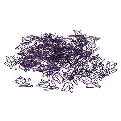 EternalCrafts Büroklammern mit niedlicher Blume, niedliche violette Blume, 70 Stück, Cartoon-Blumenform, Büroklammern, lila Büroklammern für Bürobedarf von EternalCrafts