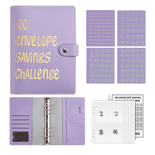 100 envelope challenge binder, 100 envelope saving challenge - Spar-Herausforderungen-Haushaltsbuchordner mit Geldumschlägen für den Budgetplaner und zum Geldsparen 100 envelope challenge binder, 100 envelope saving challenge - Spar-Herausforderungen-Haushaltsbuchordner mit Geldumschlägen für den Budgetplaner und zum Geldsparen von Eteslot