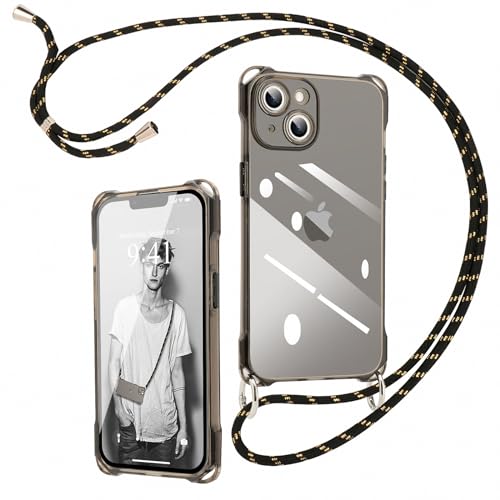 Ethanger Handykette für iPhone 14 Hülle mit Band Durchscheinend Silikon Handyhülle zum Umhängen Kordel Abnehmbar Necklace Transparent Case Stoßfest Schutzhülle für iPhone 14 Schwarz Ethanger Handykette für iPhone 14 Hülle mit Band Durchscheinend Silikon Handyhülle zum Umhängen Kordel Abnehmbar Necklace Transparent Case Stoßfest Schutzhülle für iPhone 14 Schwarz von Ethanger