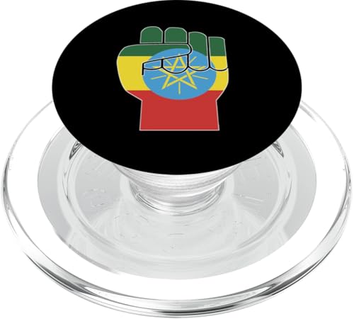Äthiopien erhöhte Faust Design äthiopische Flagge Pride PopSockets PopGrip für MagSafe von Ethiopia Flag Designs Proud Ethiopian Heritage