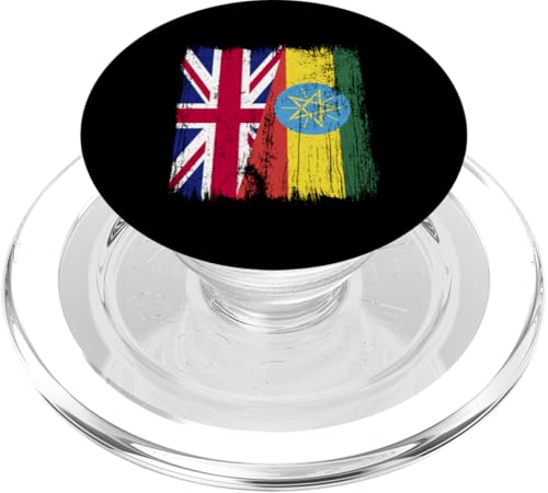 Britische Äthiopien, halbe Flagge, britische äthiopische Wurzeln PopSockets PopGrip für MagSafe Britische Äthiopien, halbe Flagge, britische äthiopische Wurzeln PopSockets PopGrip für MagSafe von Ethiopia Flag Designs Proud Ethiopian Heritage