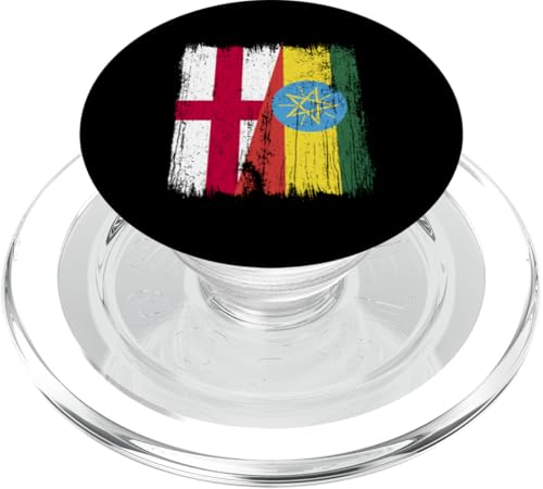 England, Äthiopien, halbe Flagge, englische äthiopische Wurzeln PopSockets PopGrip für MagSafe England, Äthiopien, halbe Flagge, englische äthiopische Wurzeln PopSockets PopGrip für MagSafe von Ethiopia Flag Designs Proud Ethiopian Heritage