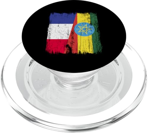 Frankreich, Äthiopien, halbe Flagge, französische äthiopische Wurzeln PopSockets PopGrip für MagSafe Frankreich, Äthiopien, halbe Flagge, französische äthiopische Wurzeln PopSockets PopGrip für MagSafe von Ethiopia Flag Designs Proud Ethiopian Heritage