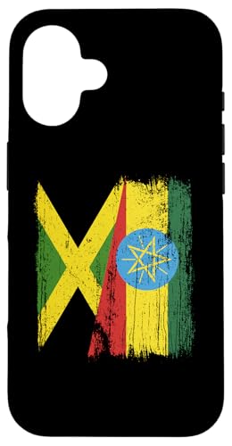 Jamaika, Äthiopien, halbe Flagge, jamaikanische äthiopische Rasta-Wurzeln Hülle für iPhone 16 Jamaika, Äthiopien, halbe Flagge, jamaikanische äthiopische Rasta-Wurzeln Hülle für iPhone 16 von Ethiopia Flag Designs Proud Ethiopian Heritage