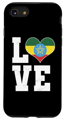 Love Ethiopian Apparel wurde in Äthiopien geboren Hülle für iPhone SE (2020) / 7 / 8 von Ethiopia Flag Designs Proud Ethiopian Heritage