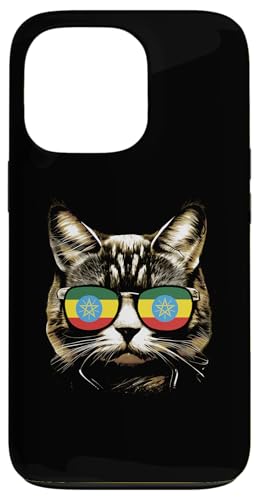 Lustige Äthiopien Katzenliebhaber tragen äthiopische Flagge Sonnenbrille Hülle für iPhone 13 Pro von Ethiopia Flag Designs Proud Ethiopian Heritage