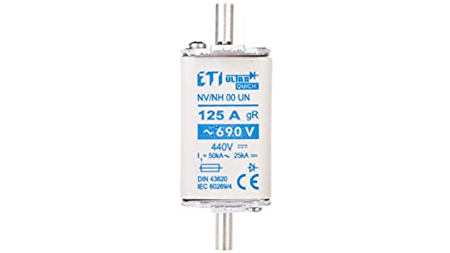 Eti-Polam Wkîadka bezpiecznikowa NH00 125A gR 690V M00UQ U-N (004331213) von Eti-Polam