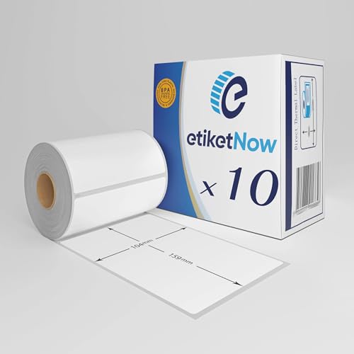 EtiketNow - 10 Rollen - S0904980 (4XL) kompatible Etiketten, 104 mm x 159 mm, 220 Etiketten, Permanent, Weiß von EtiketNow