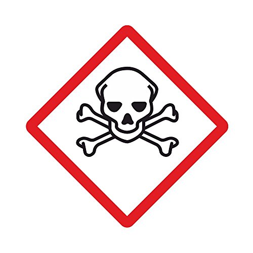 GHS Etiketten/Aufkleber - Giftig/Sehr Giftig - 100 x 100 mm - 250 Stück von Etikettenshop Thon