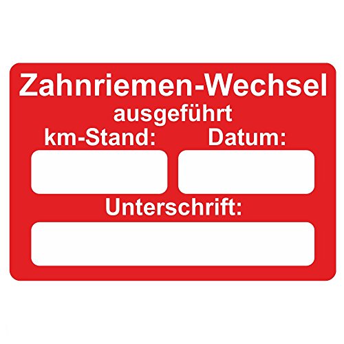 KFZ Serviceaufkleber/Inspektionsaufkleber 60 x 40 mm - 250 Stück - verschiedene Varianten (Zahnriemen-Wechsel) von Etikettenshop Thon