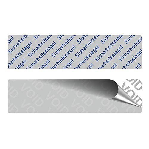 VOID Sicherheitsetiketten "Sicherheitssiegel" auf Rolle - 80 x 20 mm - Blau (100) von Etikettenshop Thon