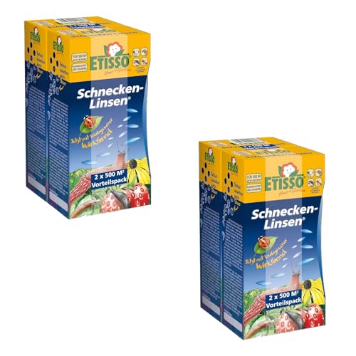 Etisso Schnecken Linsen Pflanzenschutzmittel | Doppelpack | 2 x 2 x 300 g | Biologische Schneckenbekämpfung | Sofortige Wirkung | Zugelassen für nichtberufliche Anwender Etisso Schnecken Linsen Pflanzenschutzmittel | Doppelpack | 2 x 2 x 300 g | Biologische Schneckenbekämpfung | Sofortige Wirkung | Zugelassen für nichtberufliche Anwender von Etisso
