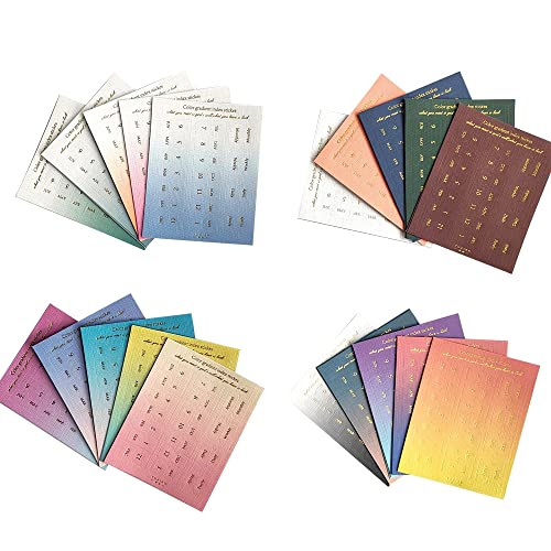 40 Blatt selbstklebende Tabs monatliche Sticker Tabs für Planer, Journal, Notebook, Agenda und Organizer, Büro und Robust (A40) von Etncy Life