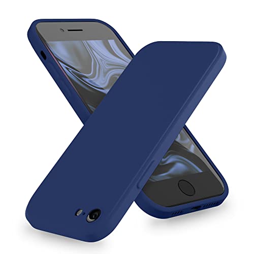 Etuano für iPhone 8 Hülle iPhone 7 Hülle Silikon, Handyhülle iPhone Se2 Se3 Case mit Microfiber Ultra Dünn Schutzhülle für iPhone 8 Blau von Etuano