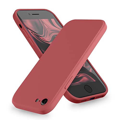 Etuano für Handyhülle SE 2022/2020 Hülle Silikon, Handyhülle iPhone 7 Hülle Silikon, Handyhülle iPhone 8 Hülle Silikon case rot von Etuano