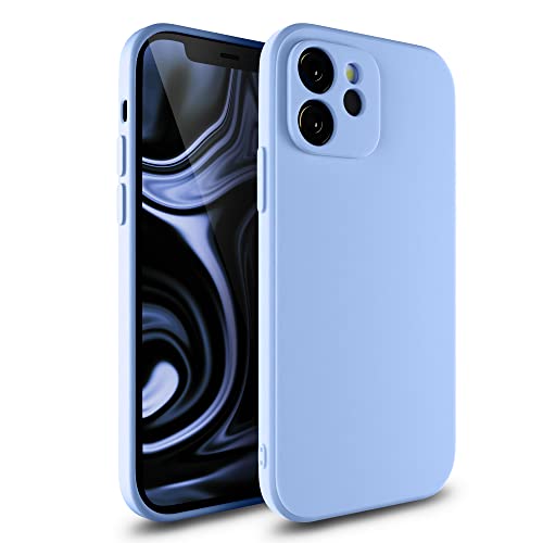 Etuano für iPhone 12 Hülle Silikon, Handyhülle iPhone 12 Case mit Kameraschutz Microfiber Ultra Dünn Schutzhülle für iPhone 12 Lila Violett Purple (Violett, iPhone 12) von Etuano