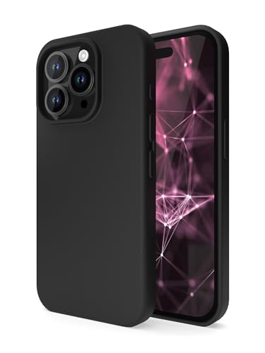 Etuano kompatibel mit iPhone 15 Pro Hülle Silikon, Handyhülle iPhone 15 Pro Case mit Microfiber Schutzhülle für iPhone 15 Pro Schwarz (Schwarz, iPhone 15 Pro) von Etuano