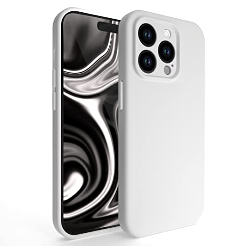 Etuano für iPhone 15 Pro Max Hülle Silikon, Handyhülle iPhone 15 Pro Max Case Ultra Dünn Slim mit Microfiber, Kratzfeste Rundumschutz Silikonhülle Schutzhülle für iPhone 15 Pro Max Weiß von Etuano