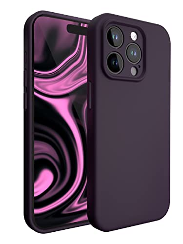 Etuano kompatibel mit iPhone 14 Pro Hülle Silikon, Handyhülle iPhone 14 Pro Case mit Kameraschutz Microfiber Schutzhülle für iPhone 14 Pro Lila Violett Purple von Etuano