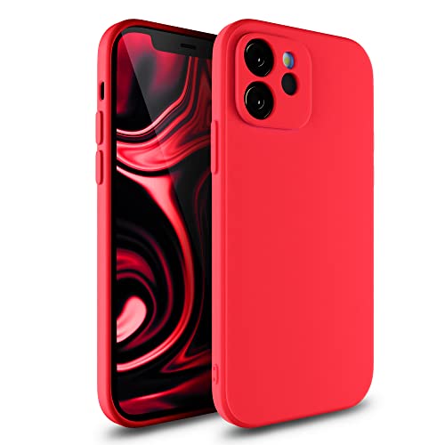 Etuano kompatibel mit iPhone 11 Hülle Silikon, Handyhülle iPhone 11 Case mit Kameraschutz Microfiber Schutzhülle für iPhone 11 Rot (Rot, iPhone 11) von Etuano