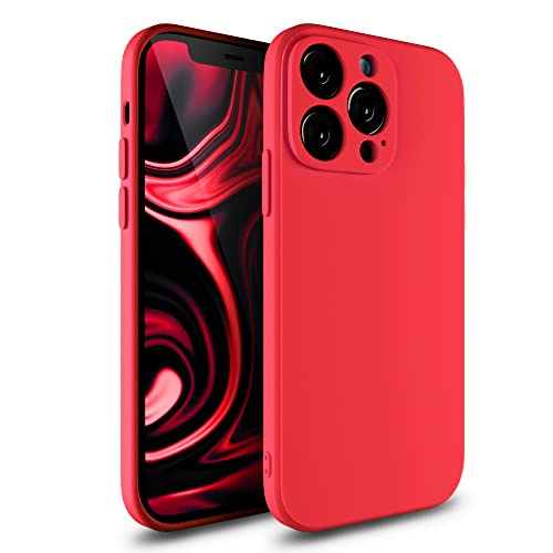 Etuano kompatibel mit iPhone 11 Pro Hülle Silikon, Handyhülle iPhone 11 Pro Case mit Kameraschutz Schutzhülle Ultra dünn Slim Cover mit Microfiber Square Design rot (red) von Etuano