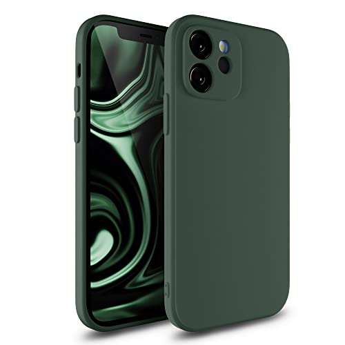Etuano kompatibel mit iPhone 12 Mini Hülle Silikon, Handyhülle iPhone 12 Mini Case mit Kameraschutz Microfiber Schutzhülle für iPhone 12 Mini (Grün, iPhone 12 Mini) von Etuano