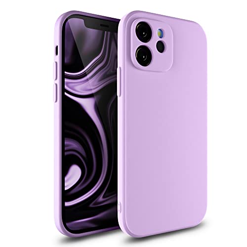 Etuano kompatibel mit iPhone 12 Mini Hülle Silikon, Handyhülle iPhone 12 Mini Case mit Kameraschutz Microfiber Schutzhülle für iPhone 12 Mini Lila Violett Purple (Lila, iPhone 12 Mini) von Etuano