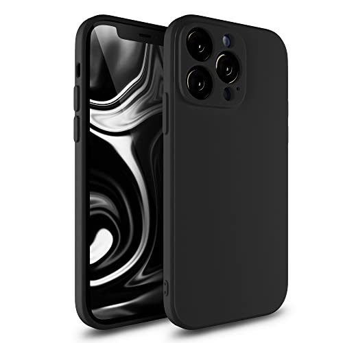 Etuano kompatibel mit iPhone 12 Pro Hülle Silikon, Handyhülle iPhone 12 Pro Case mit Kameraschutz Microfiber Schutzhülle für iPhone 12 Pro Schwarz von Etuano