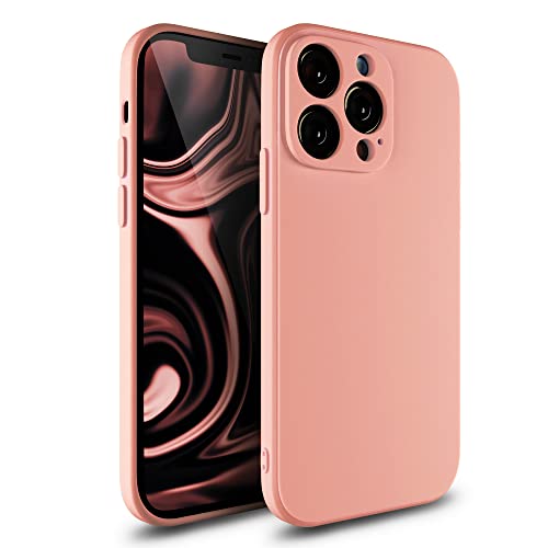 Etuano kompatibel mit iPhone 12 Pro Max Hülle Silikon, Handyhülle iPhone 12 Pro Max Case mit Kameraschutz Microfiber Ultra Dünn Schutzhülle für iPhone 12 Pro Max Rosa von Etuano