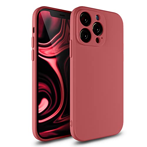 Etuano für iPhone 12 Pro Max Hülle Silikon, Handyhülle iPhone 12 Pro Max Case mit Kameraschutz Microfiber Ultra Dünn Schutzhülle für iPhone 12 Pro Max Altrosa (Altrosa, iPhone 12 Pro Max) von Etuano