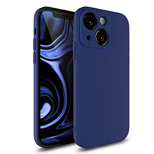 Etuano kompatibel mit iPhone 13 Hülle Silikon, Handyhülle iPhone 13 Case mit Kameraschutz Microfiber Ultra Dünn Slim Schutzhülle für iPhone 13 Blau von Etuano