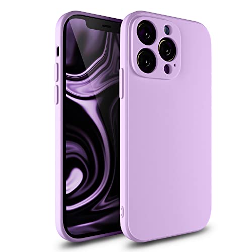 Etuano kompatibel mit iPhone 13 Pro Hülle Silikon, Handyhülle iPhone 13 Pro Case mit Kameraschutz Microfiber Schutzhülle für iPhone 13 Pro Lila Violett Purple (Lila, iPhone 13 Pro) von Etuano