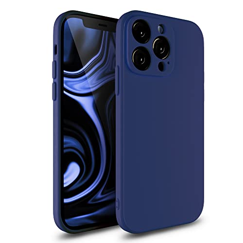 Etuano Kompatibel Mit iPhone 13 Pro Max Hülle Silikon, Handyhülle Mit Kameraschutz Microfiber Schutzhülle (Blau) von Etuano