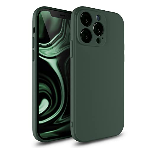 Etuano Kompatibel Mit iPhone 13 Pro Max Hülle Silikon, Handyhülle Mit Kameraschutz Microfiber Schutzhülle Grün von Etuano