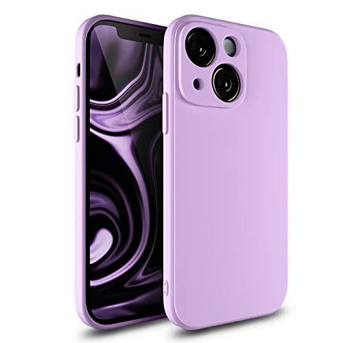 Etuano kompatibel mit iPhone 14 Plus Hülle Silikon, Handyhülle iPhone 14 Plus Case mit Kameraschutz Microfiber Schutzhülle für iPhone 14 Plus Lila Violett Purple (Lila, iPhone 14 Plus) von Etuano