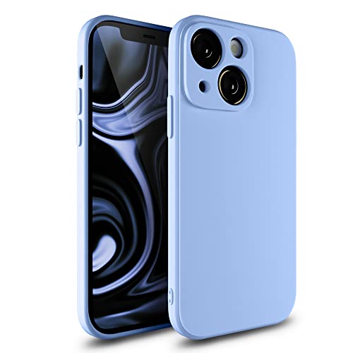 Etuano kompatibel mit iPhone 14 Plus Hülle Silikon, Handyhülle iPhone 14 Plus Case mit Kameraschutz Schutzhülle Ultra dünn Slim Cover mit Microfiber Square Design lila violett (Purple) von Etuano