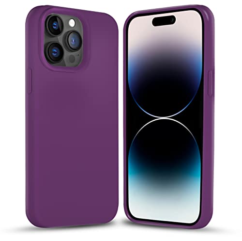 Etuano kompatibel mit iPhone 14 Pro Max Hülle Silikon, Handyhülle iPhone 14 Pro Max Case mit Kameraschutz Ultra dünn Slim Cover Square Design Schutzhülle für iPhone 14 Pro Max violett (Purple) von Etuano