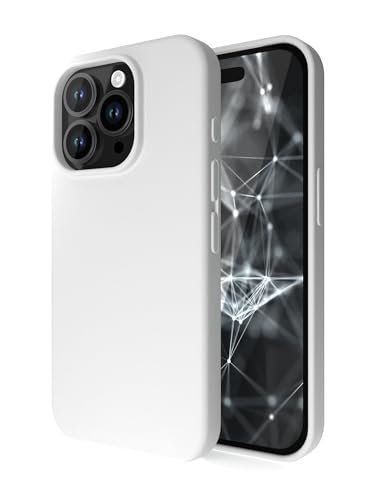 Etuano kompatibel mit iPhone 15 Pro Hülle Silikon, Handyhülle iPhone 15 Pro Case mit Microfiber Schutzhülle für iPhone 15 Pro Weiß (Weiß, iPhone 15 Pro) von Etuano