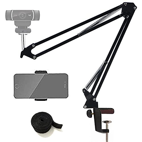 Etubby Webcam-Ständer, Handyhalterung, Aufhängung, Scherenarm, Kamerastativ, Halterung für Handys, Logitech Webcam C920, C930, C922, C615 und andere Geräte mit 6,35 mm Gewinde Etubby Webcam-Ständer, Handyhalterung, Aufhängung, Scherenarm, Kamerastativ, Halterung für Handys, Logitech Webcam C920, C930, C922, C615 und andere Geräte mit 6,35 mm Gewinde von Etubby